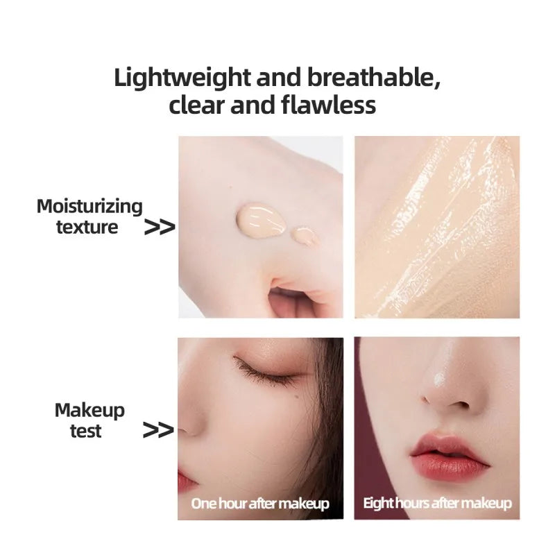 Small bottle moisturizing concealer, brightens skin tone, full coverage, highly colored, matte finish, non-irritating, creamy an