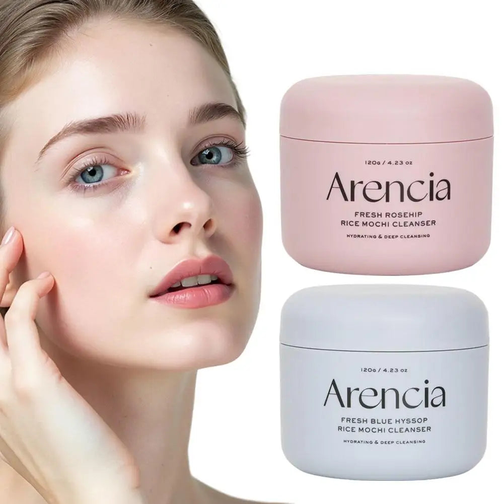 Arencia Fresh Green Rice Mochi Cleanser 120g Alcohol-Free Mineral Oil-Free Paraben-Free Gentle Formula Deep Cleanses