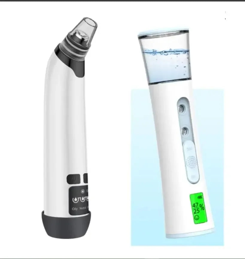 Electric Blackhead Remover Device and Mist Sprayer Face Skin Tester Skin Care Set Black Dots Vacuum Suction Face Cleaner Nourish