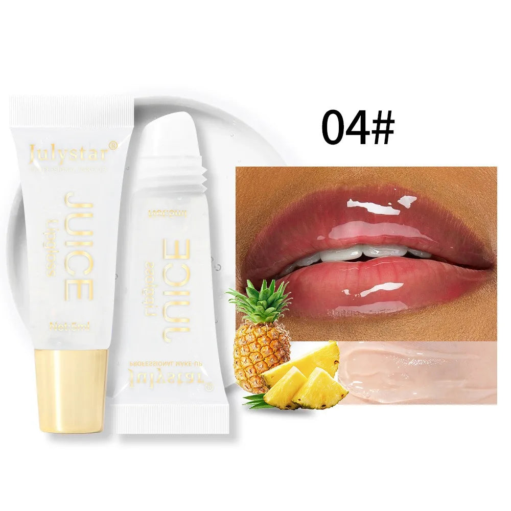 Moisturizing Lip Balm Fruit Lip Oil Gloss Care of the Lips Transparent Fullness LipGloss Soft Tube Makeup Applicator Beauty Care