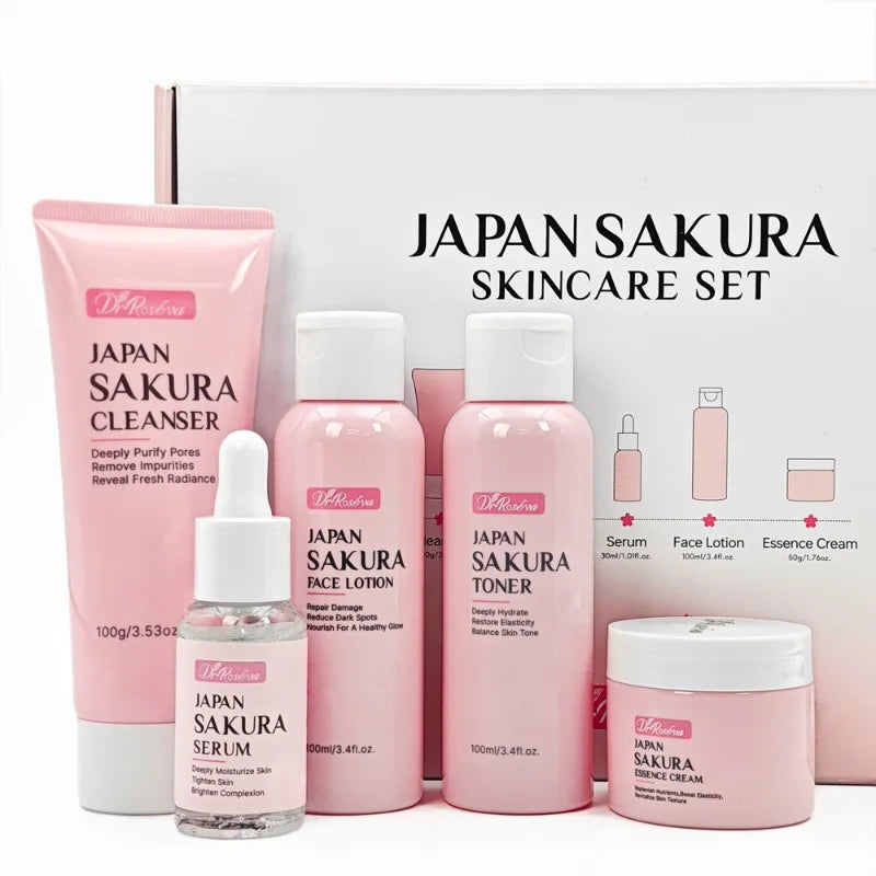 SKINCARE Exfoliating Cleanser Repair Firming Brightening Cream Essence Skin Care Set