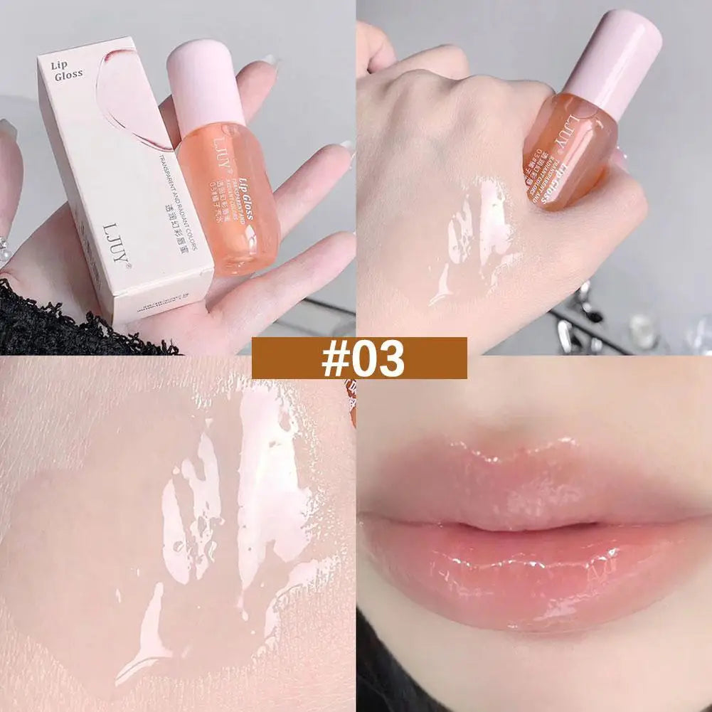 Moisturizing Lip Oil Hydrate And Soften Lip Transparent Jelly Balm Oil Unisex Fruit Lip Gloss Clear Crystal Autumn And Winter