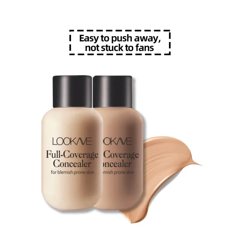 Small bottle moisturizing concealer, brightens skin tone, full coverage, highly colored, matte finish, non-irritating, creamy an