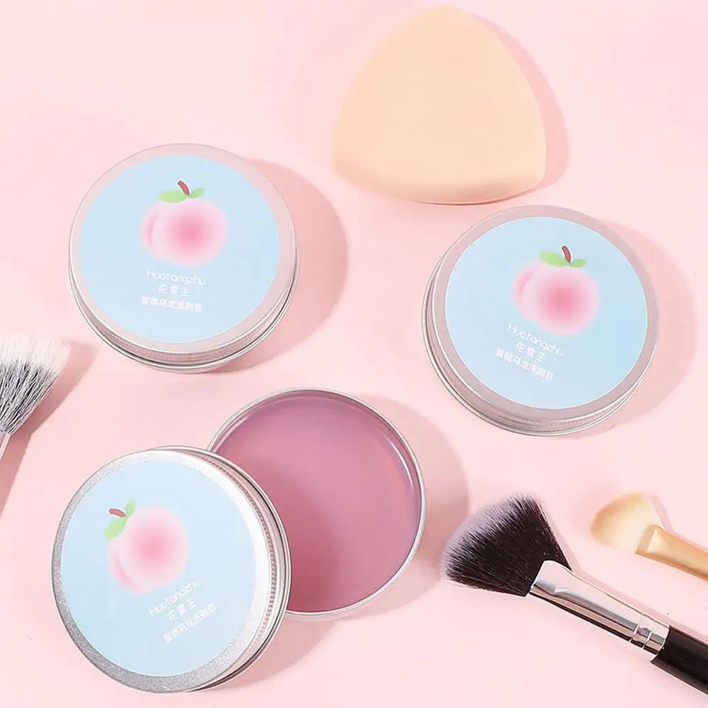 Makeup Brush Cleaner Gentle Effective Cleansing Low Foam Formula Quick Rinse Sponges Puffs Peach Oolong Scent Refreshing