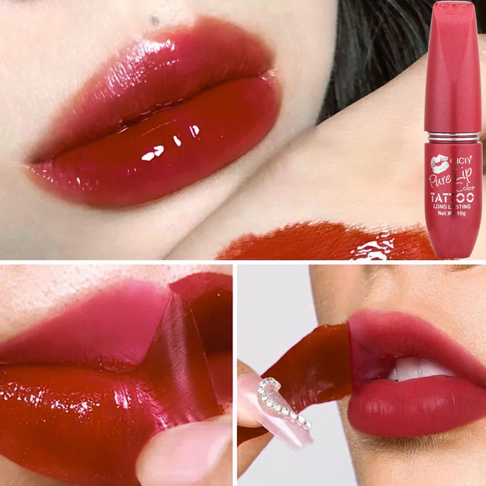 Tear off lip gloss, waterproof and sweat resistant, long-lasting moisturizing, vibrant colors, creating a bright makeup look