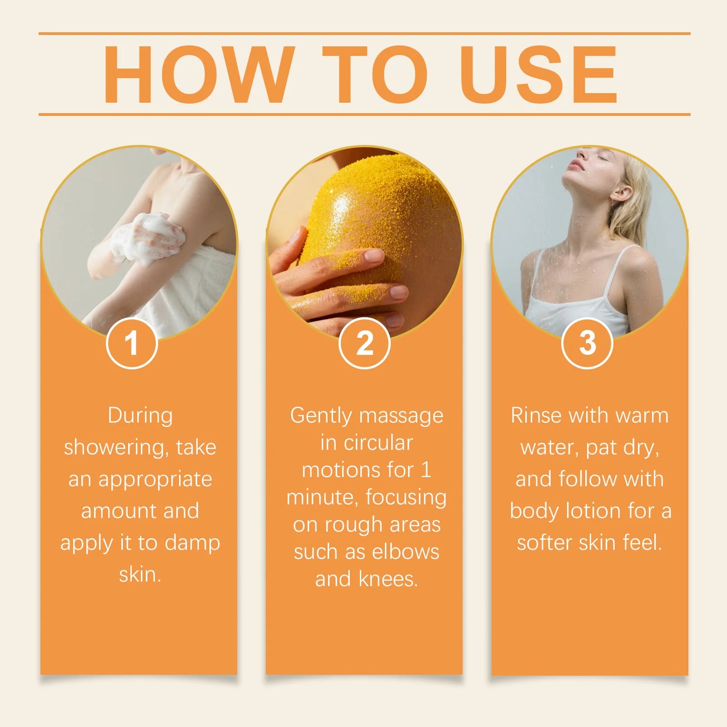 Turmeric Scrub - Gently cleanses body skin, leaving it hydrated, soft, smooth, and refreshed. Care scrub.