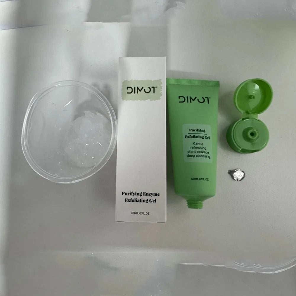 60ml Face Purifying Exfoliating Gel Moisturizing without Drying Out Pore Refining Facial Scrub Plant Extract forGently Cleansing