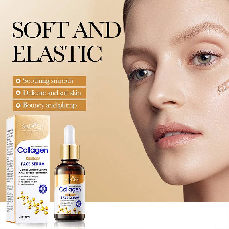 SADOER Collagen Skin Care Sets Anti Wrinkles Serum for Face Moisturizing Anti-aging Anti Dark Circles Eye Cream Skin Care Kit