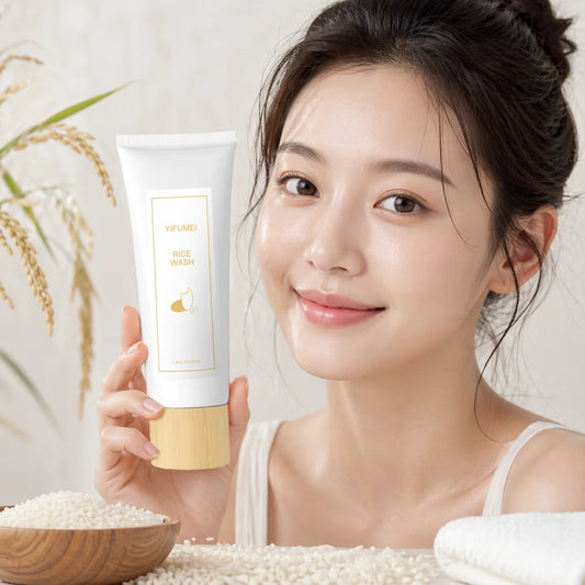 Rice Facial Cleanser Soothing Oil Control Face Wash Moisturizing Brightening Hydrating Face Cleanser Firming For Sensitive Skin