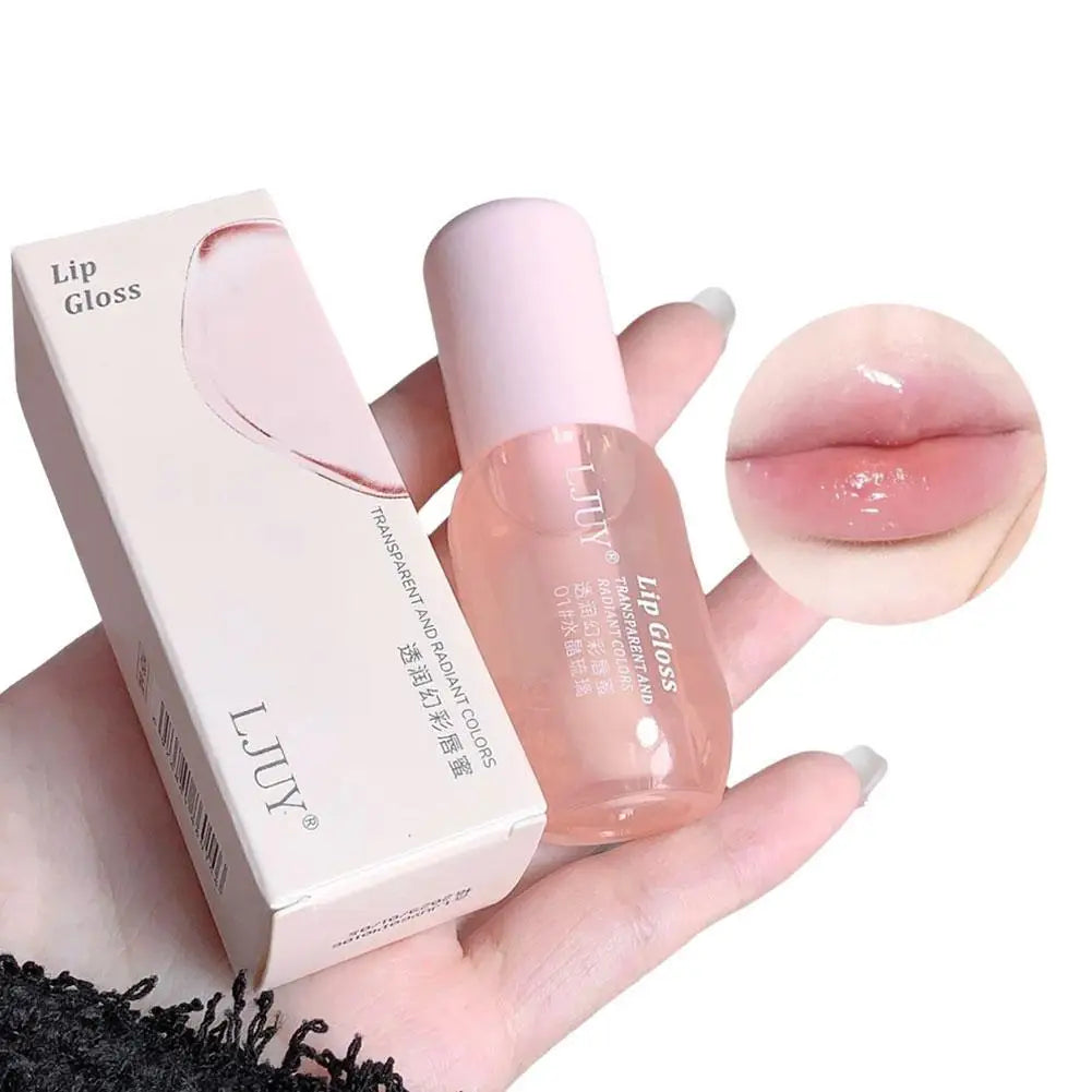 Moisturizing Lip Oil Hydrate And Soften Lip Transparent Jelly Balm Oil Unisex Fruit Lip Gloss Clear Crystal Autumn And Winter