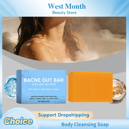 Body Cleansing Soap Exfoliating Lightening Dark Underarm Leg Body Oil Control Smoothing Hydrating Glowing Handmade Shower Soap