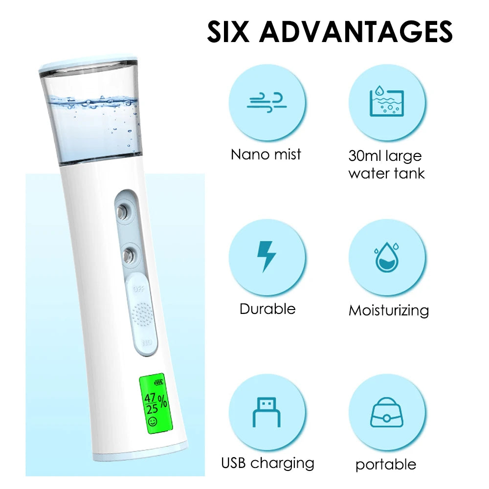 Electric Blackhead Remover Device and Mist Sprayer Face Skin Tester Skin Care Set Black Dots Vacuum Suction Face Cleaner Nourish