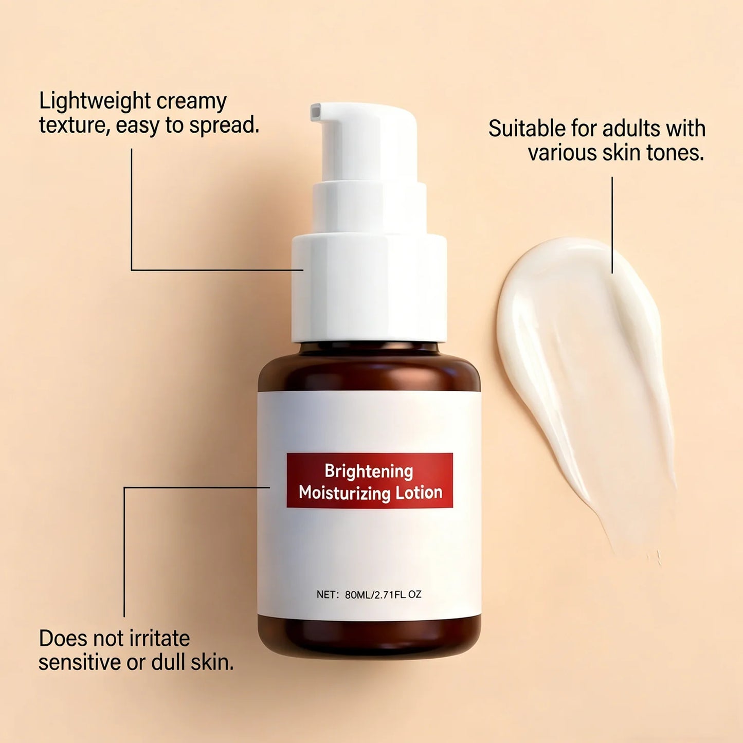Brightening Moisturizing Lotion - Gentle hydration to nourish and brighten facial skin, providing moisture and protection