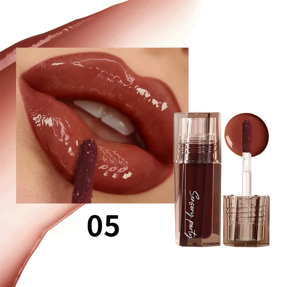 Moisturizing Water Glow Lip Gloss, High Shine Lip Glaze, Non Sticky Non Transfer, Long Lasting Waterproof Hydrating Lip Makeup
