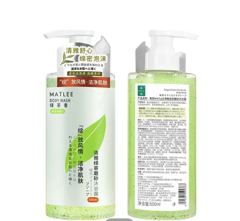 500ml/bottle MATLEE Fresh Fragrance Gentle Cleaning Moisturizing Scrub Bodys Exfoliating Repair Chicken Skin Special Shower Gel