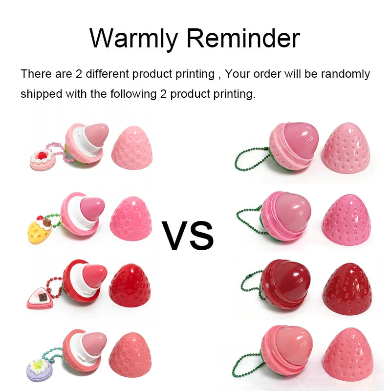 4-Color Random Sending Strawberry Lip Gloss Lipstick Moisturizing Winter Antifreeze Anti Crack Moisturizing Lasting lip balm