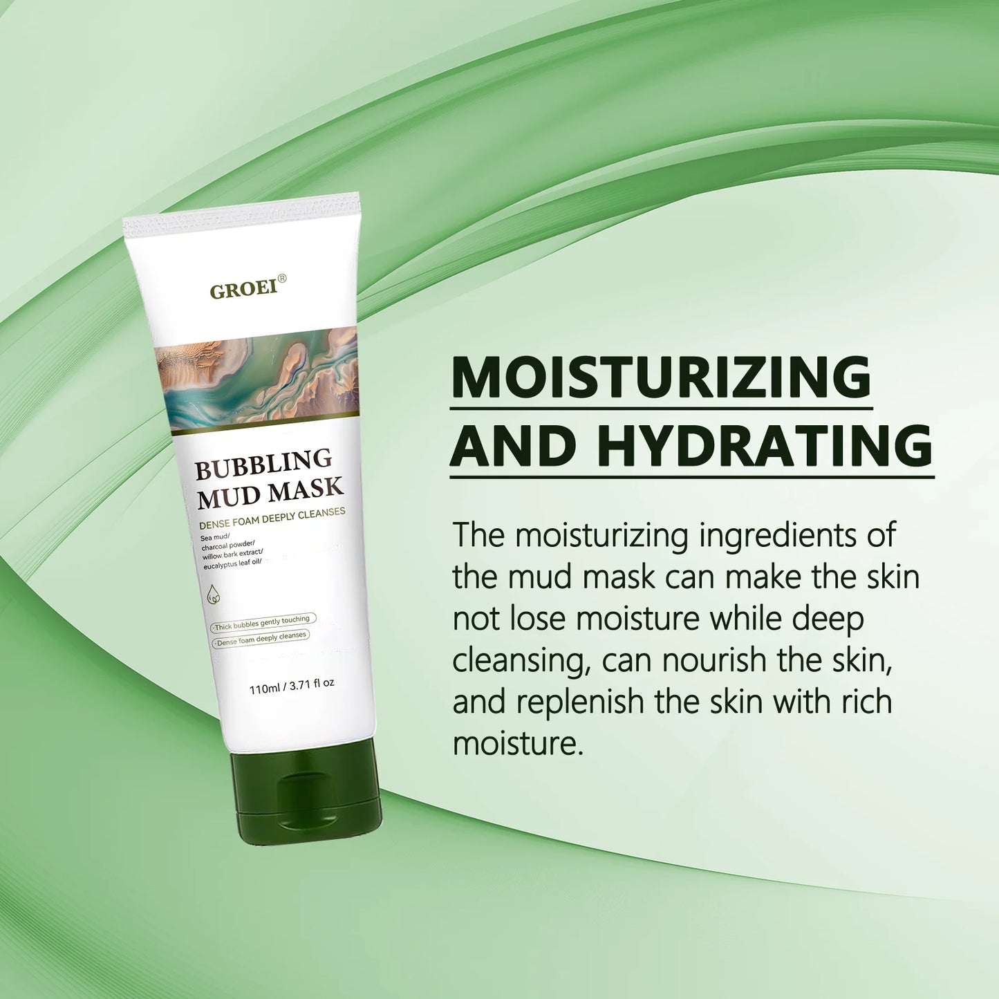 facial foam cleansing lotion deeply cleanses, removes dirt, absorbs oil, shrinks pores and cleanses the skin
