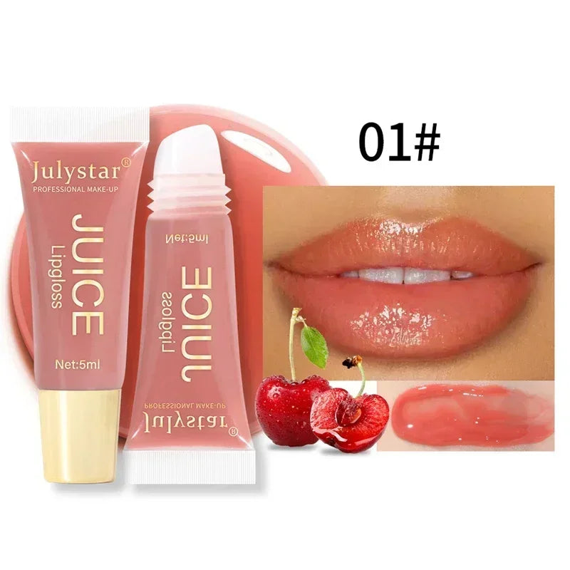 Moisturizing Lip Balm Fruit Lip Oil Gloss Care of the Lips Transparent Fullness LipGloss Soft Tube Makeup Applicator Beauty Care