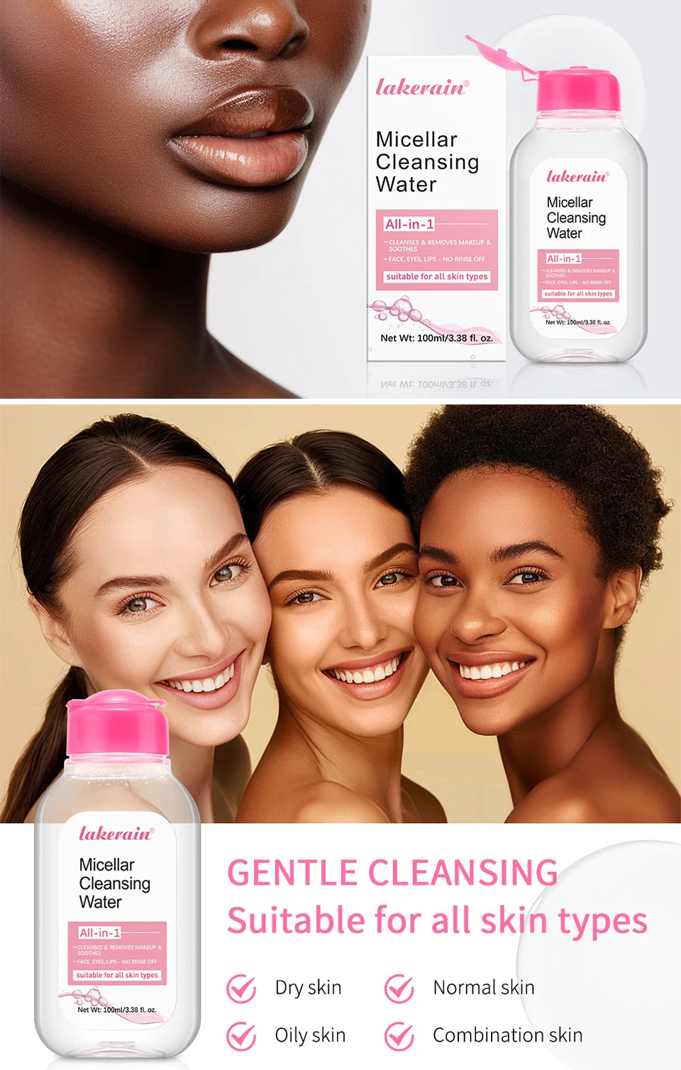 Mild Micellar Cleansing Makeup Remover Water Gentle Makeup Remover All In 1 Cleanser Rubbing Non-stimulating Korean Cosmetics