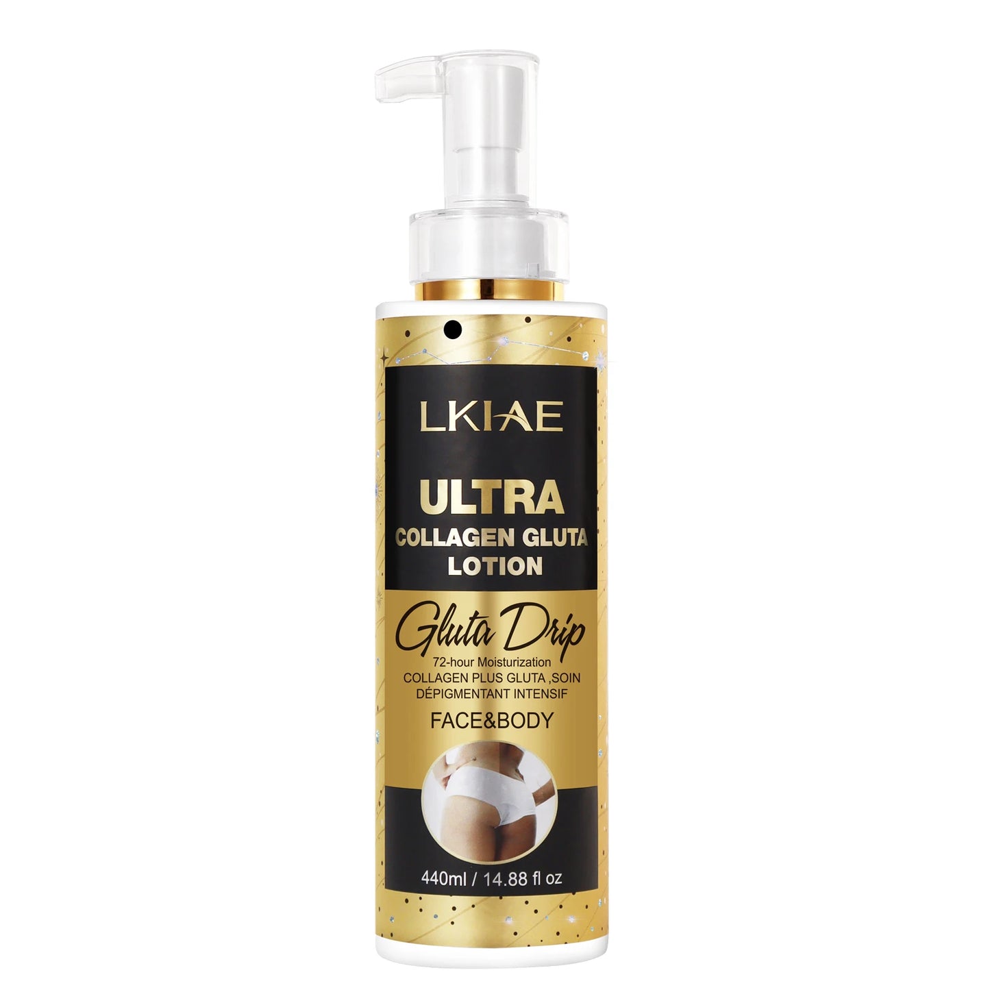 LKIAE Ultra Collagen and Glutathione Whitening Body Lotion, Deeply Moisturizing, Smooth, Soften Skin, Improve Rough Skin Cream