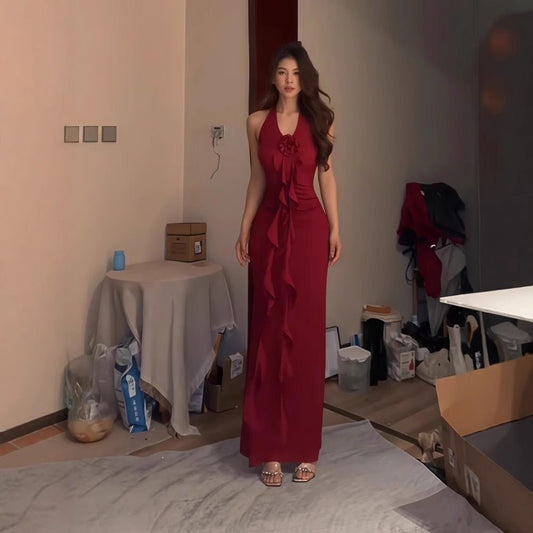 Elegant Summer Waist - cinching Gown Designed For A Sophisticated High - end Look - TALIANA STORE