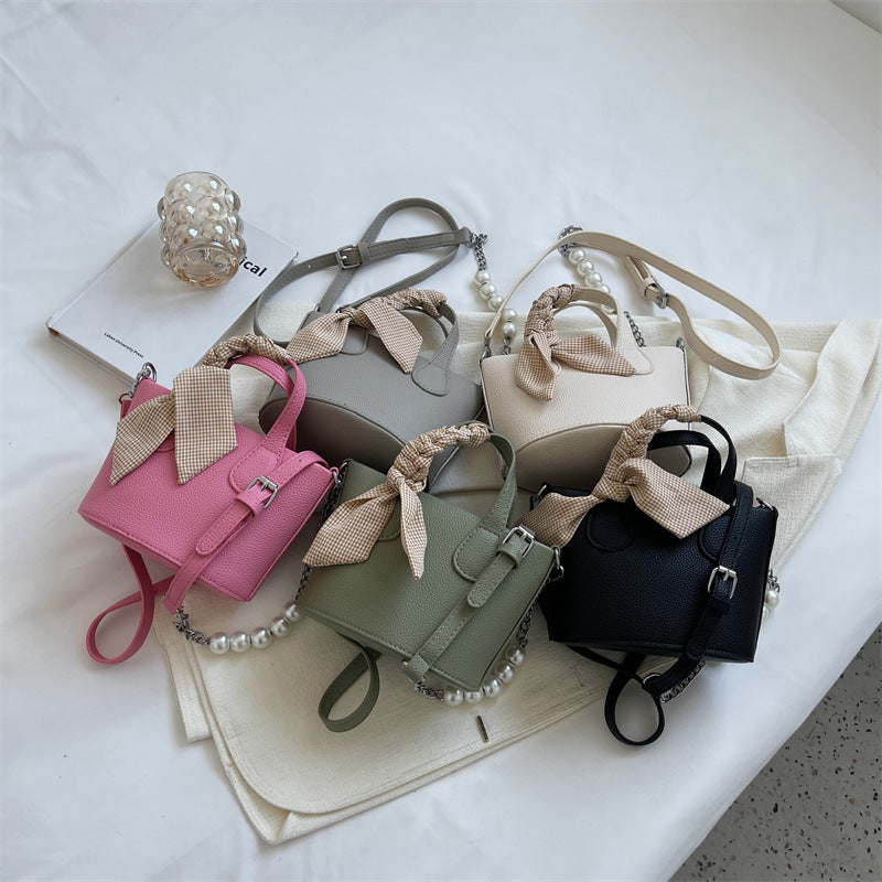Candy-colored Bucket Bag Simple Cross-body