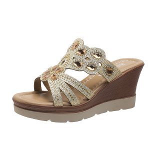 Bohemian Open Toe Sequin Slippers Women