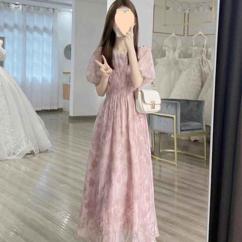 Niche-design Women's Summer Waist-cinching Maxi Dress